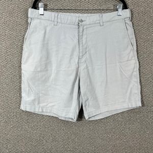 Southern Shirt Shorts Mens Size 36 Gray‎ Chino Khaki Flat Front Casual Preppy